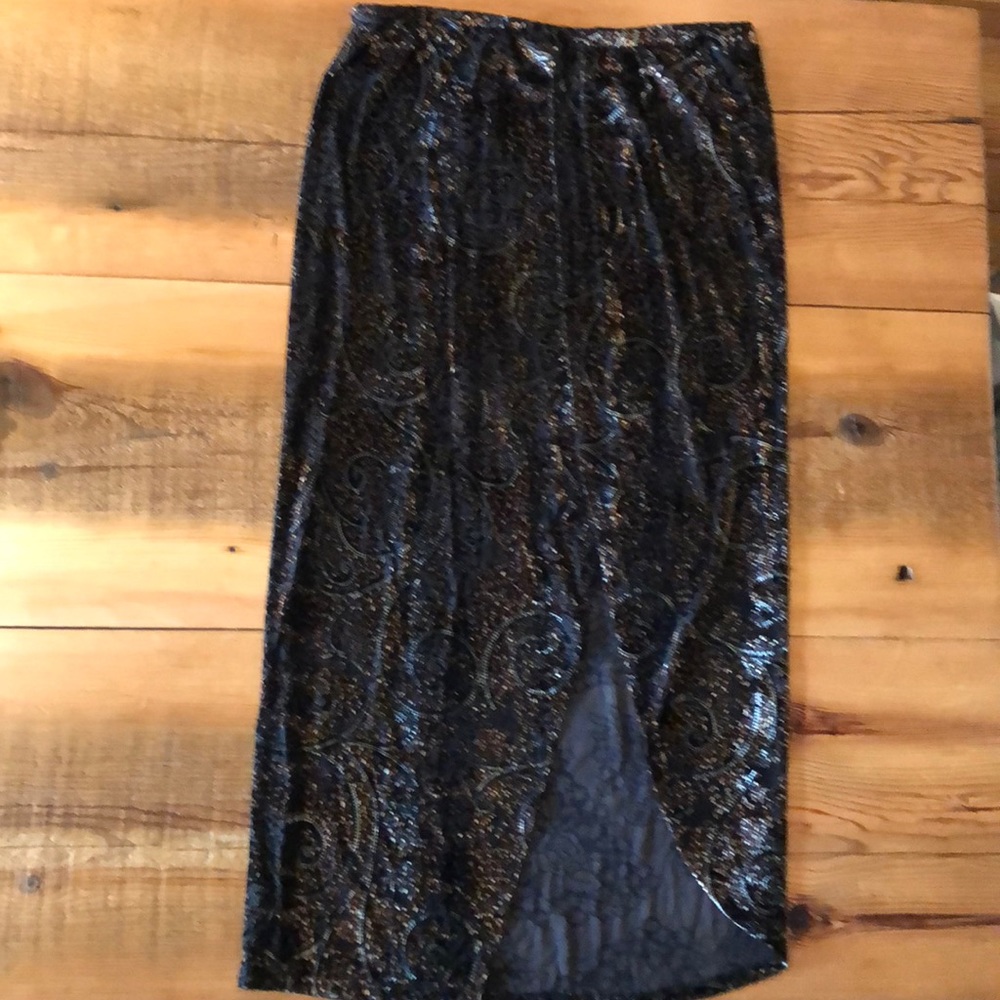 Gentle Fawn Velvet printed wrap skirt